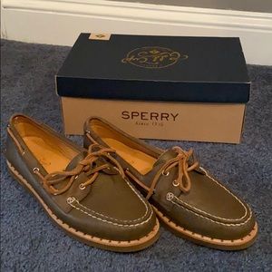 Sperry Gold Cup A/O Olive Boat Shoes